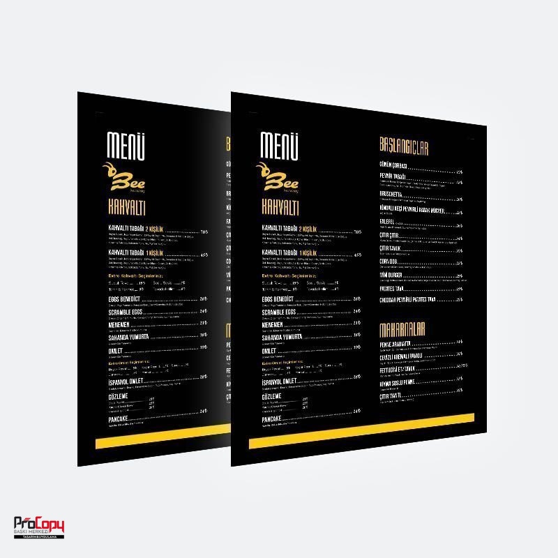 Restaurant Menüsü